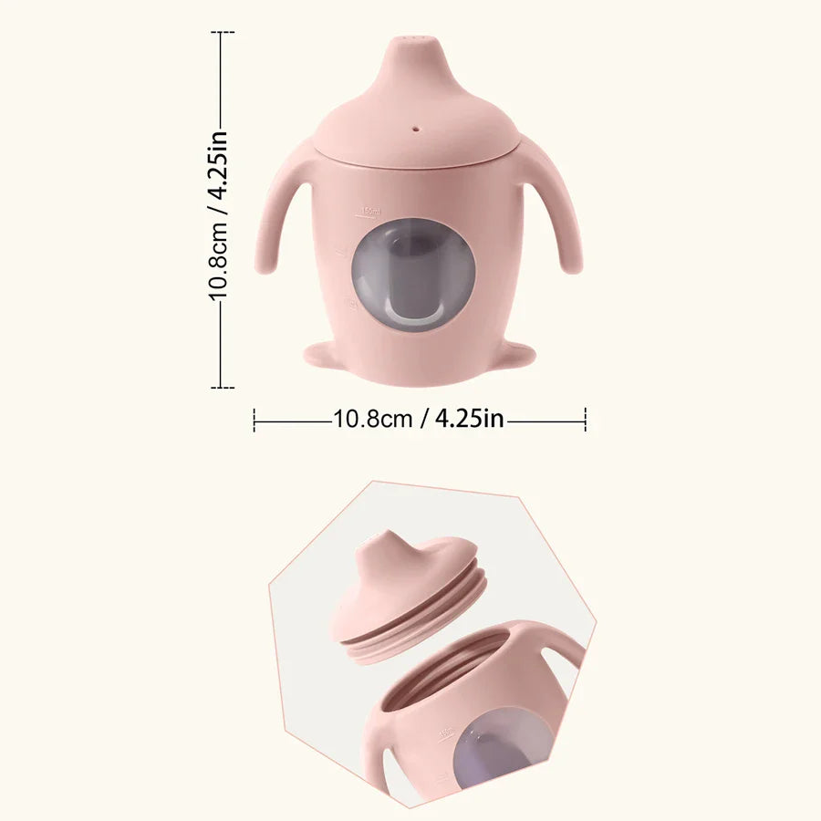 Bouteille d’eau transparente en silicone pour bébé