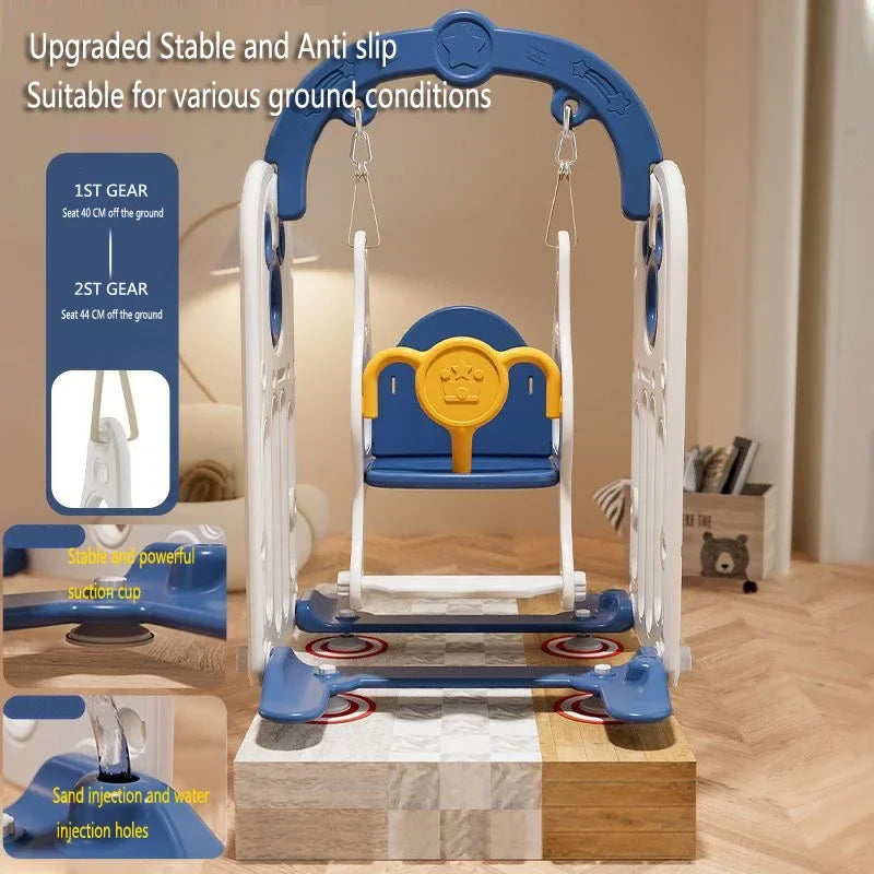 Chaise balançoire pour bébé - 3IN1 Blue slide