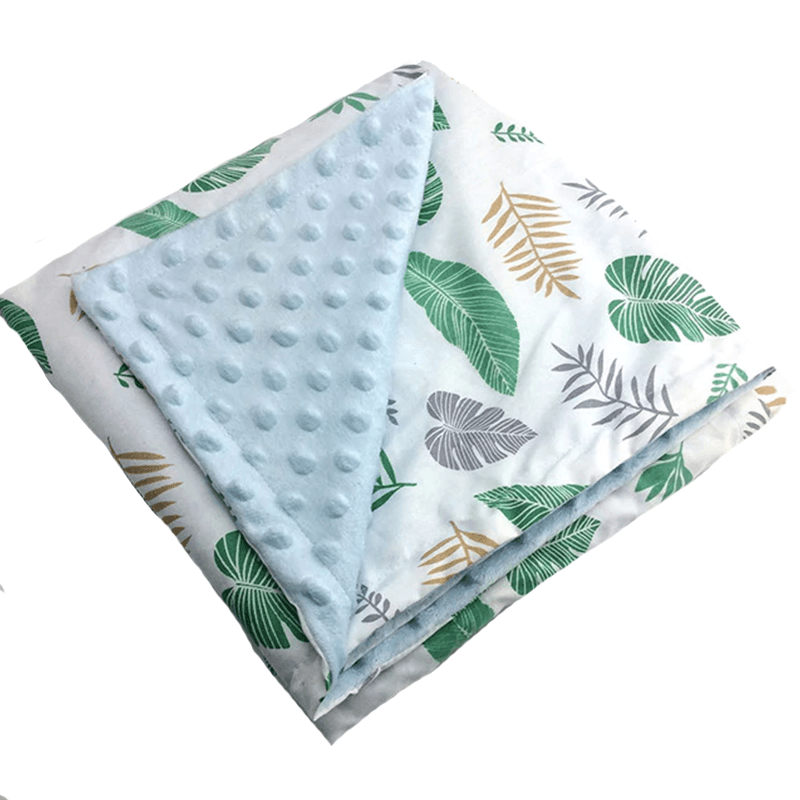 Couverture bébé naissance plume vert | Couleur bébé™