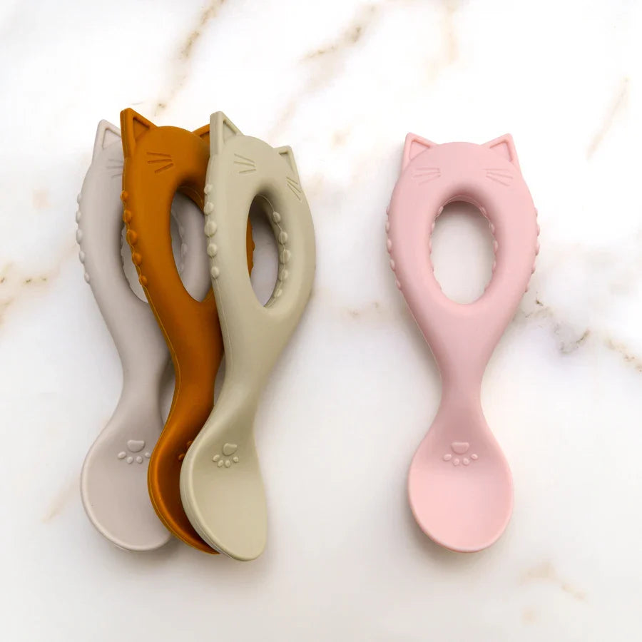 Cuillère en silicone souple pour bébé