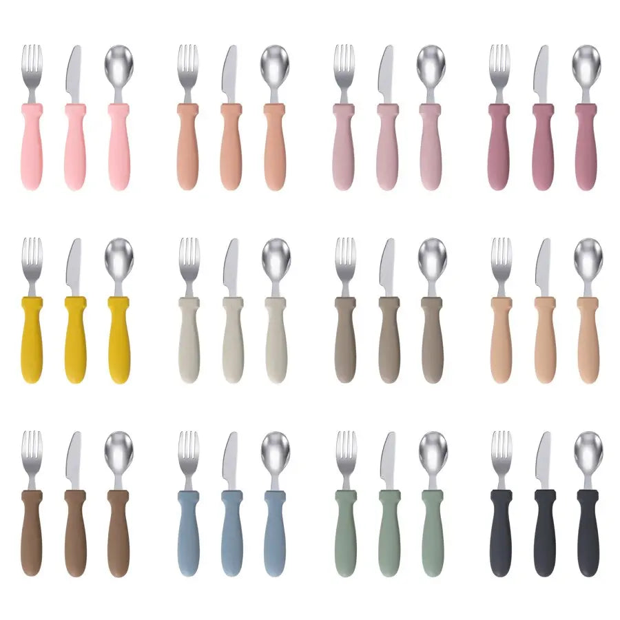 Ensemble de cuillères et fourcommuniste en acier inoxydable pour bébé