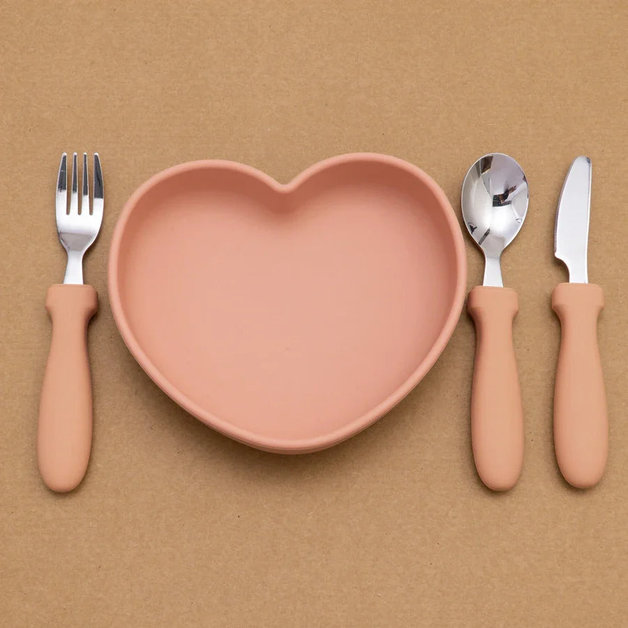 Ensemble de cuillères et fourcommuniste en acier inoxydable pour bébé