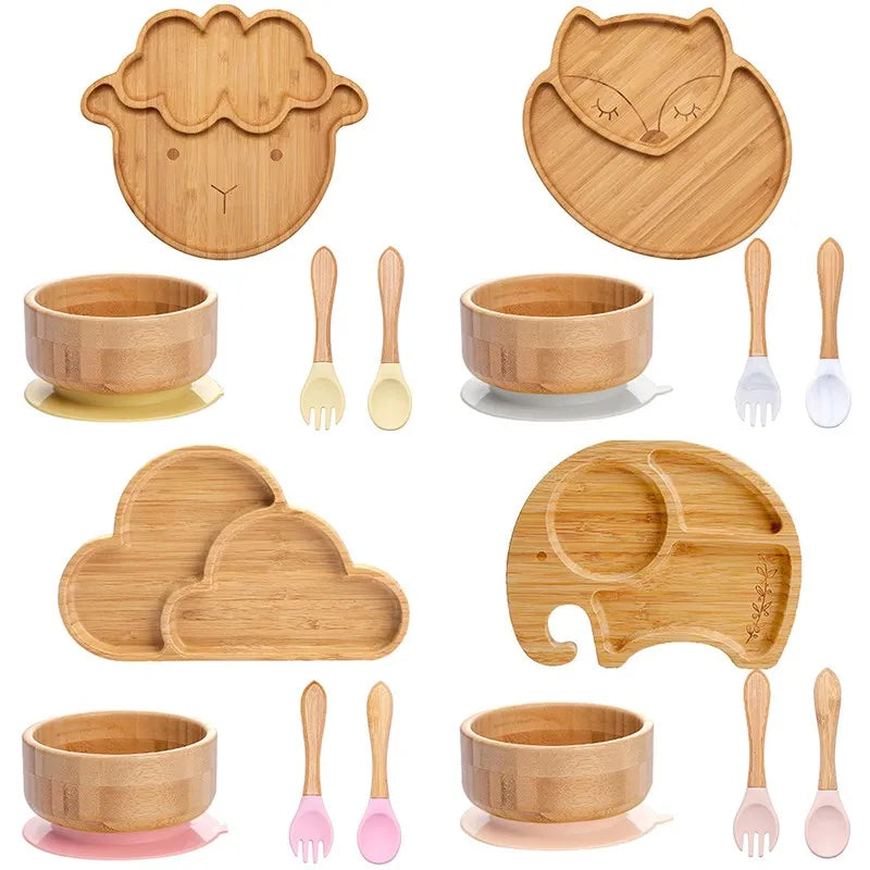 Ensemble de vaisselle en bambou pour bébé
