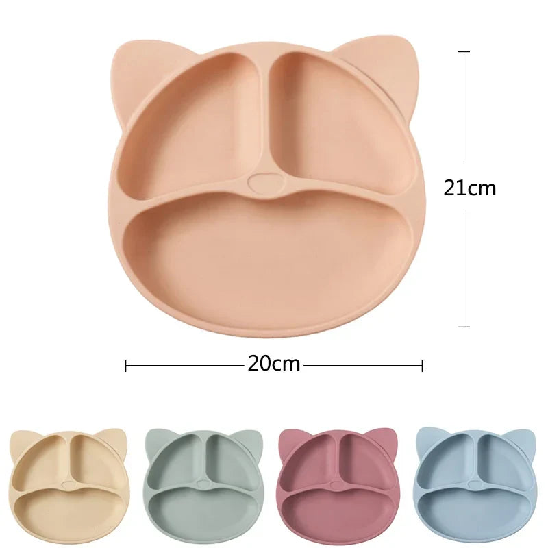 Ensemble de vaisselle en forme visage d’ours pour enfants