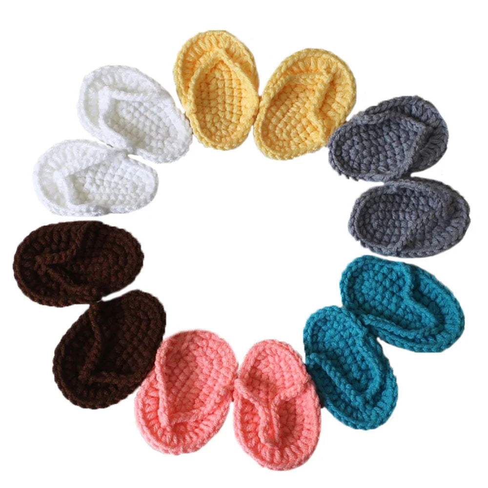 Mini pantoufles au crochet pour nouveau-né