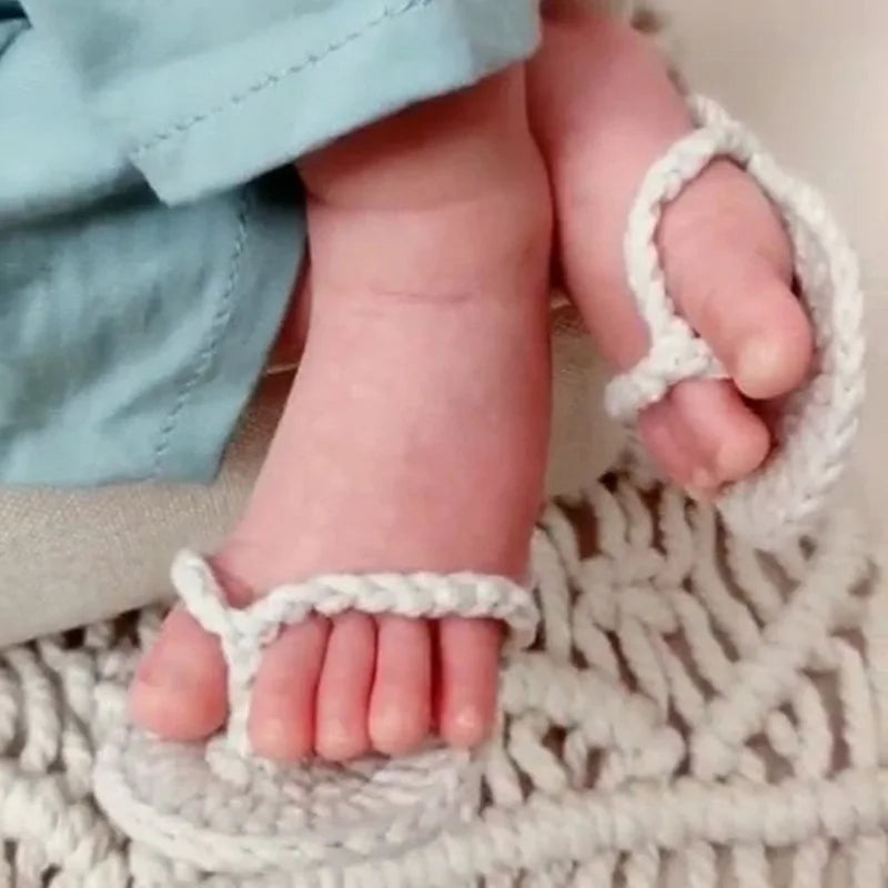 Mini pantoufles au crochet pour nouveau-né