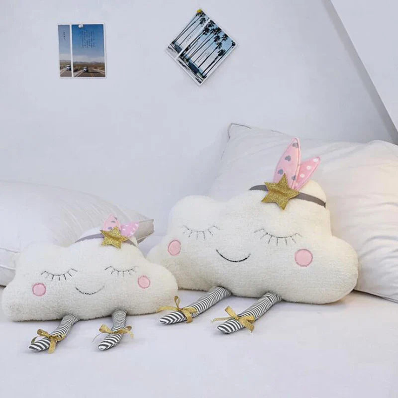 Oreiller en peluche nuage pour enfants