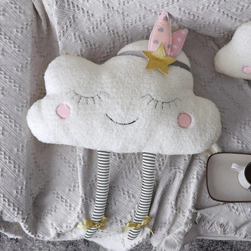 Oreiller en peluche nuage pour enfants
