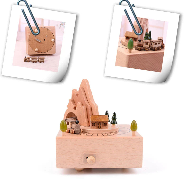 Boîte à musique en bois pour enfants