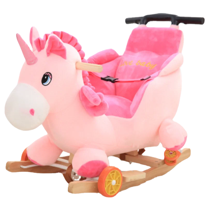 Chaise balançoire à chevale musicale pour bébé