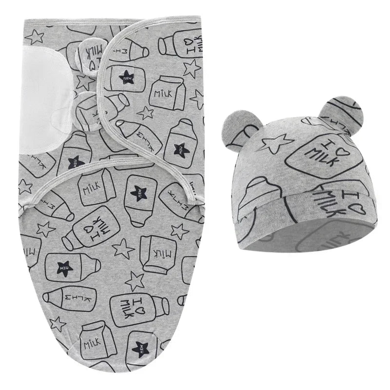 Couverture bébé d’emmaillotage en coton