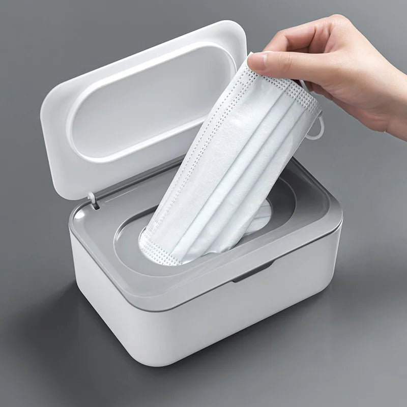 Distributeur de lingettes avec couvercle
