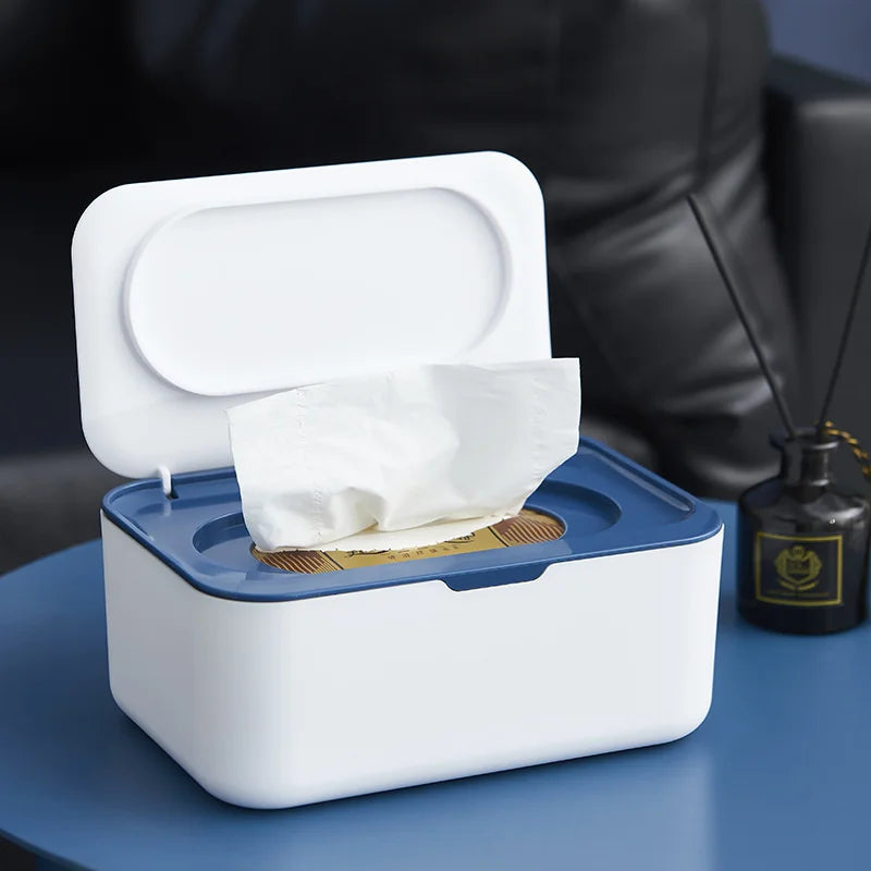 Distributeur de lingettes avec couvercle