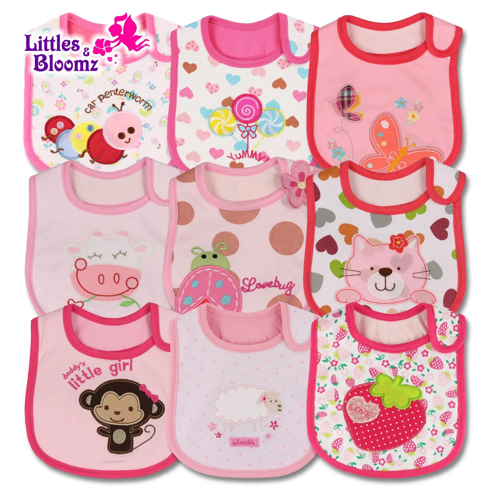 Ensemble de 9 bavoirs bébé imperméables