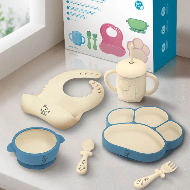 Ensemble de vaisselle en silicone pour enfants