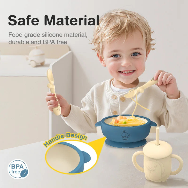 Ensemble de vaisselle en silicone pour enfants