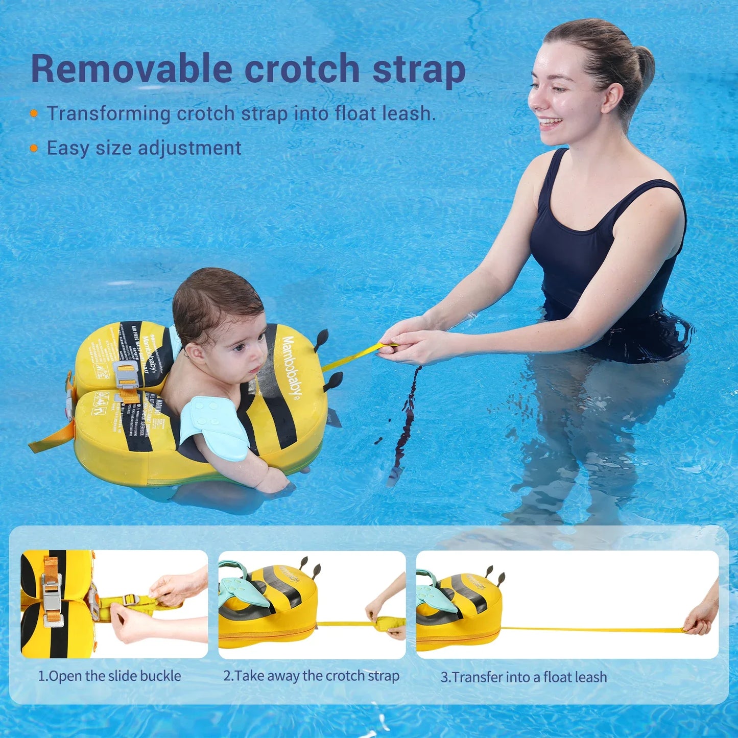 Mambobaby - Flotteur pour bébé avec sangle d’entrejambe