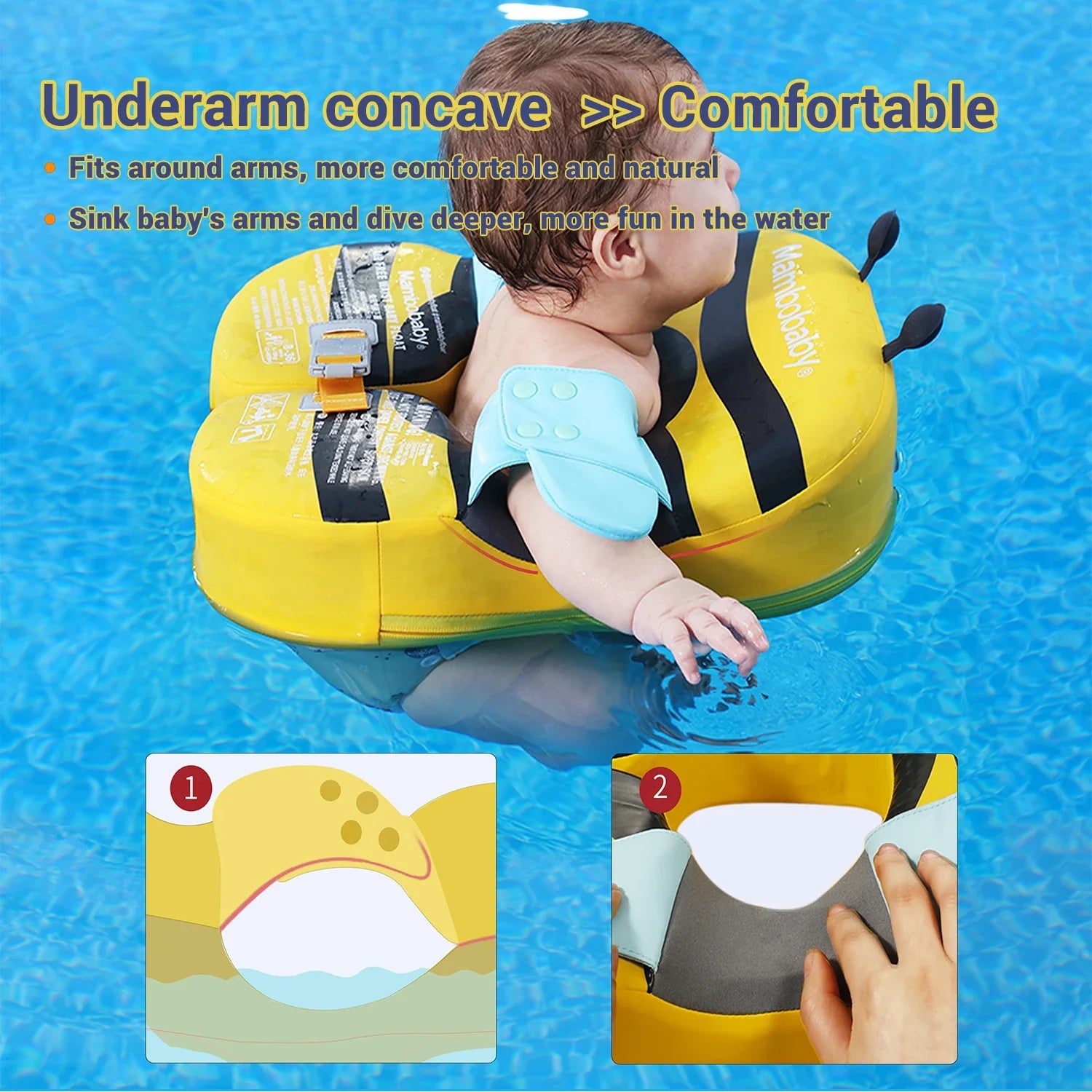 Mambobaby - Flotteur pour bébé avec sangle d’entrejambe