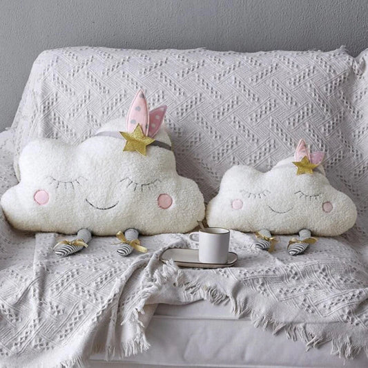 Oreiller en peluche nuage pour enfants