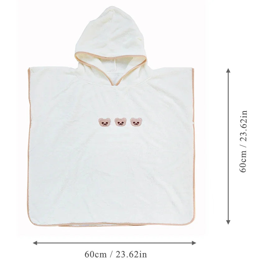 Serviette de bain à capuche en velours pour bébé