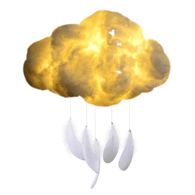 veilleuse bébé nuage jaune plume | Couleur bébé™